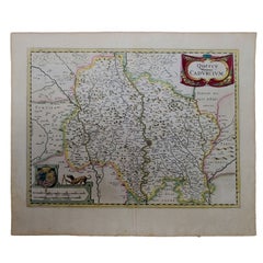 Antique 1625 Mercator Map of the Provenience of Quercy, "Quercy Cadvrcivm Ric.0013