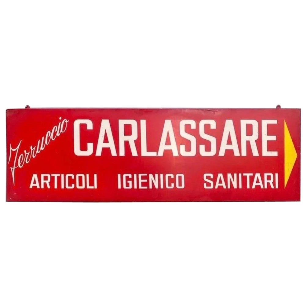 Insegna, Vintage, Italiana For Sale