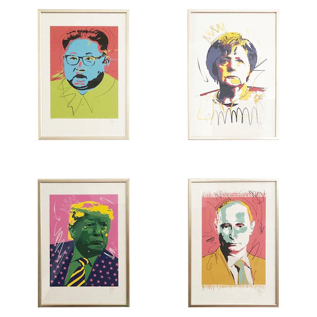 Set 4 Pop Art Prints with Frame, Art