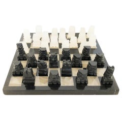 Vintage Chessboard in Precious Alabaster, Art
