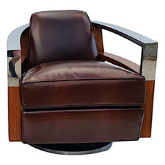 Atemberaubender sich drehbarer Sessel in hervorragender Qualität im Art déco-Stil