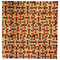 Modern Geometric Design Handmade Cotton Rug by Doris Leslie Blau