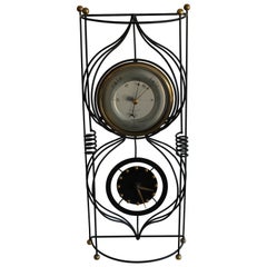 Wrought Iron Clock Barometer