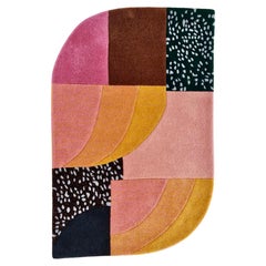 Modern Style Wool Carpet Pastel Pink Orange by RAG Home