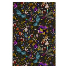 Moooi Small Biophillia Dark Slate Rectangle Rug in Wool by Kit Miles