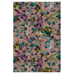Petit tapis rectangulaire Moooi Biophillia couleur chair en laine par Kit Miles