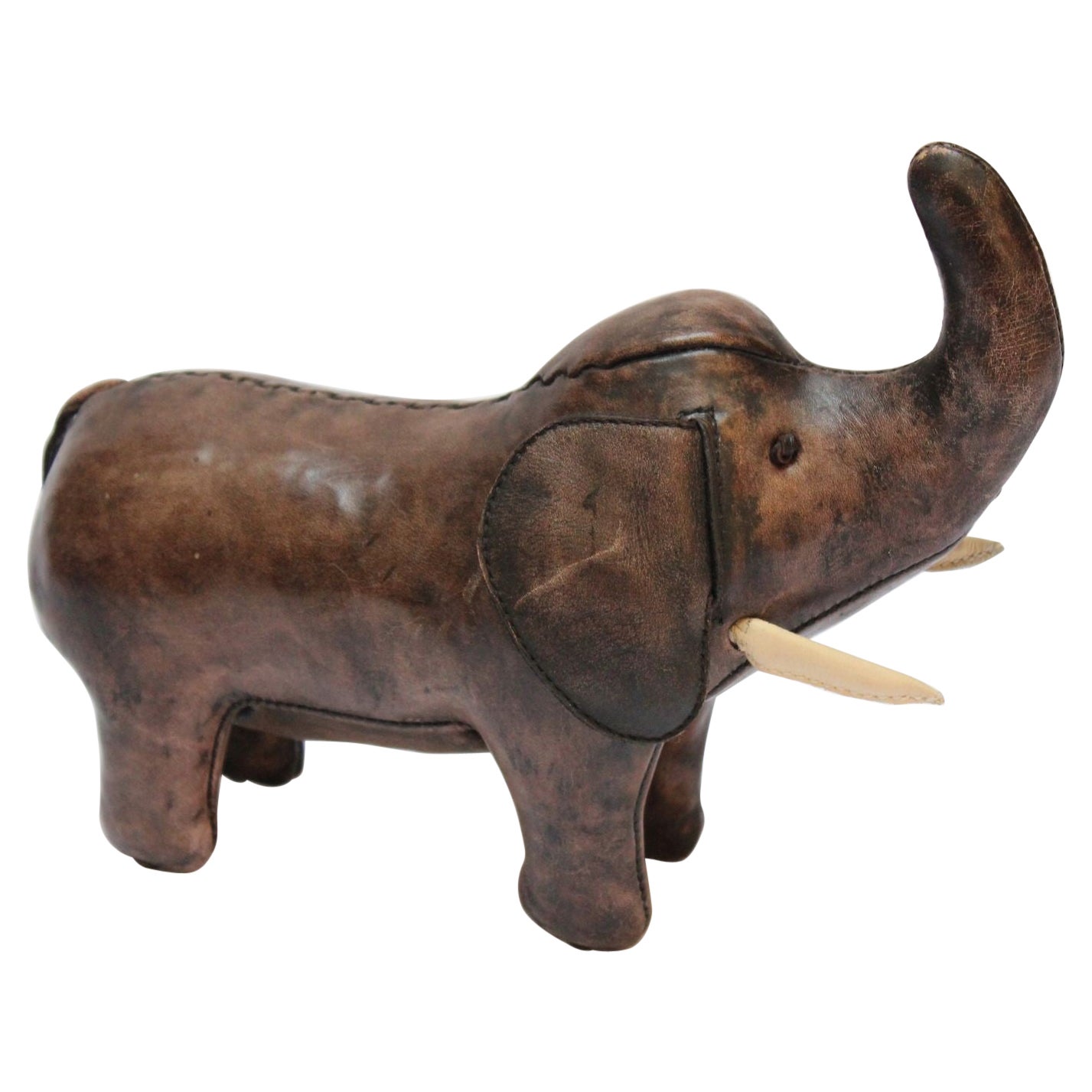 Vintage Hand-Dyed Leather Elephant After Dmitiri Omersa