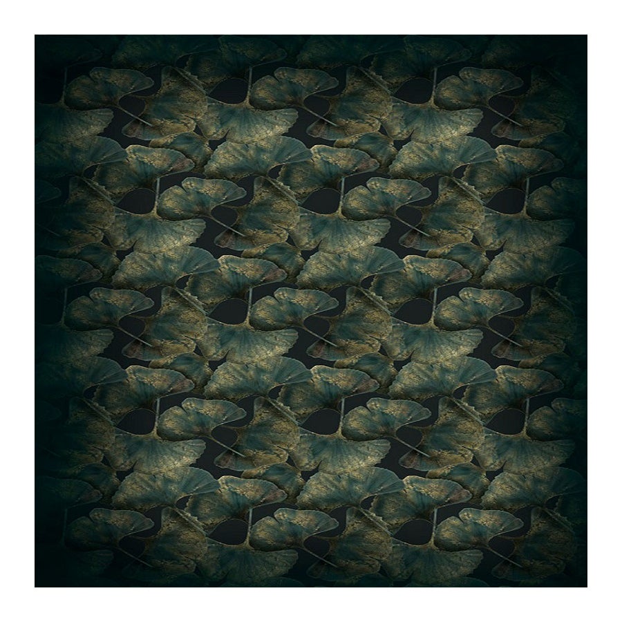 Moooi - Petit tapis rectangulaire vert feuille de Ginko en polyamide à poils bas