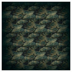 Moooi Large Ginko Leaf Green Rectangle Rug in Wool by Edward van Vliet