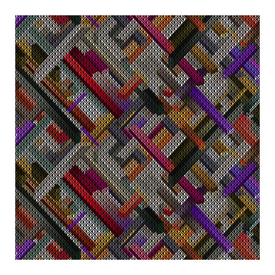Moooi Kubrick Square Rug in Wool with Blind Hem Finish by Kit Miles For Sale