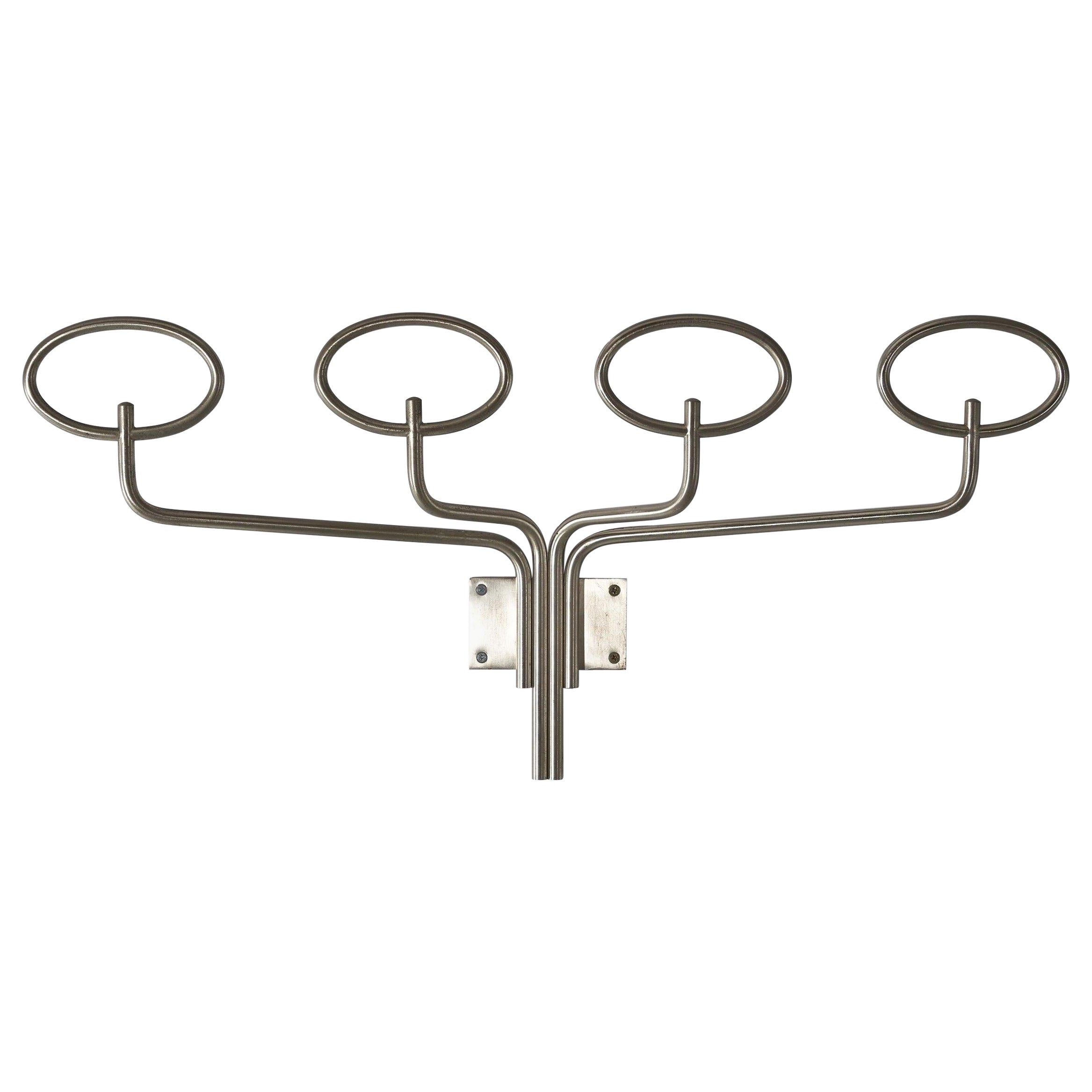 G. Gramigna and S. Mazza, Coat Rack, Nickel-Plated Metal, Artemide, Italy, 1960s For Sale