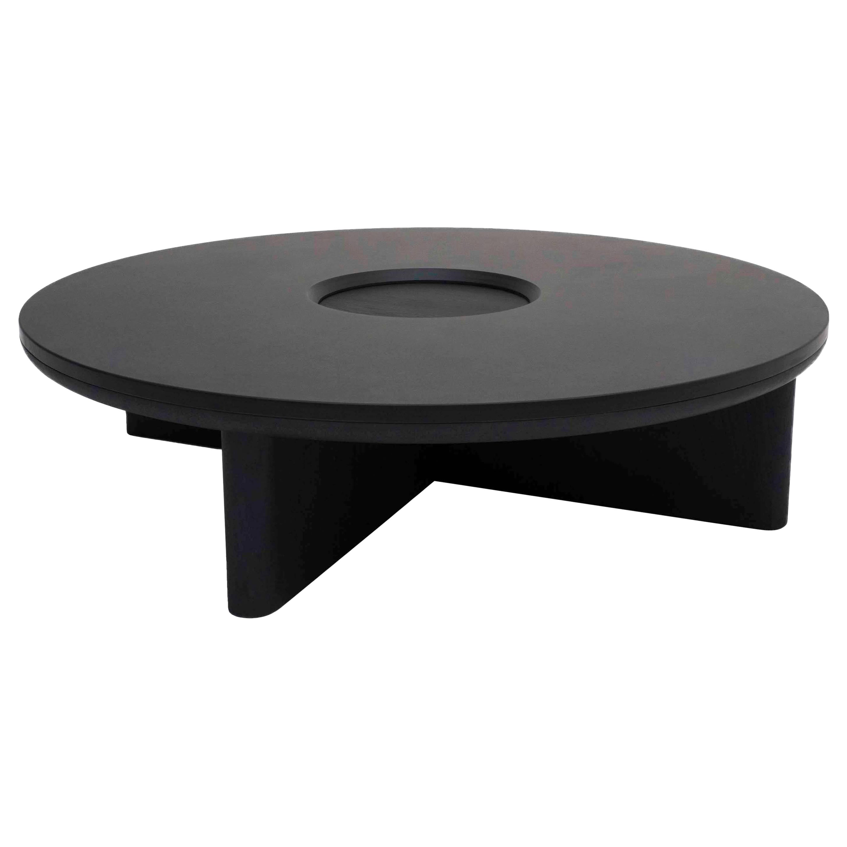 Focus, Solid Black Oak & Welsh Slate Large Coffee Table by Made in Ratio