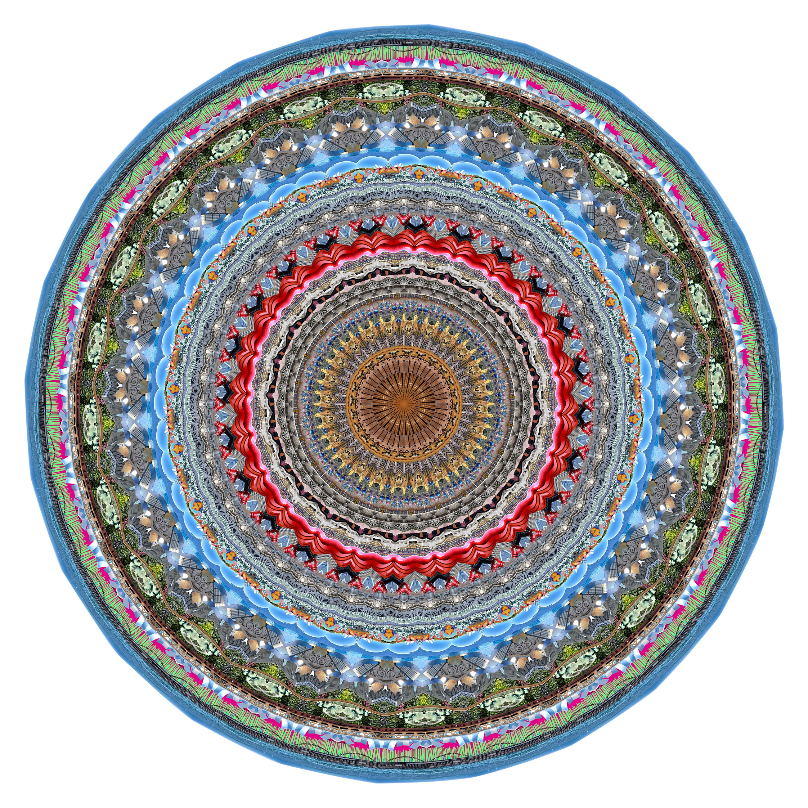 Großer urbaner Mandala Chicago-Teppich aus Polyamide mit niedrigem Flor von Neal Peterson, Moooi