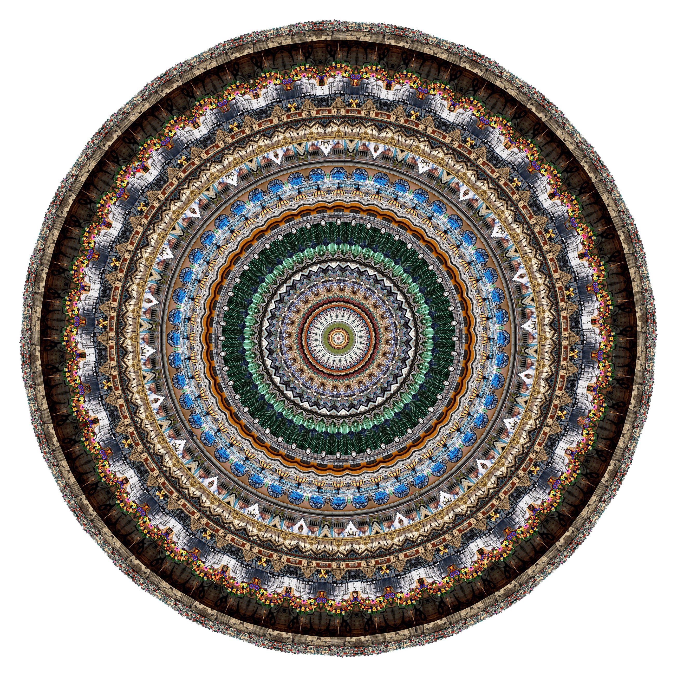 Alfombra Moooi Small Urban Mandala México de poliamida suave by Neal Peterson