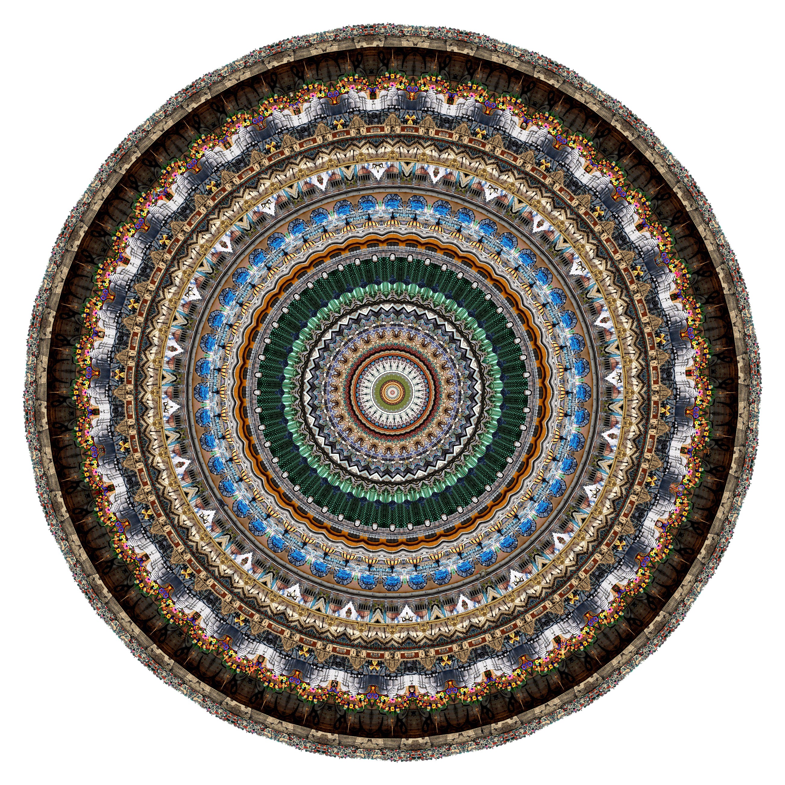 Moooi Small Urban Mandala Mexico Rug in Soft Yarn Polyamide by Neal Peterson