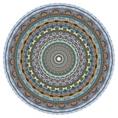 Kleiner urbaner Mandala Minneapolis-Teppich aus hochflorigem Polyamide von Neal Peterson, Moooi
