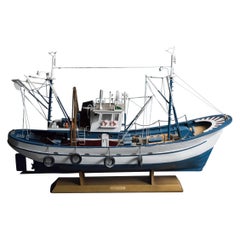 Vintage Chalutier French Trawler Model