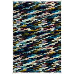 Grand tapis Diagonal Gradient Dark Moooi en polyamide de fil souple de Kit Miles