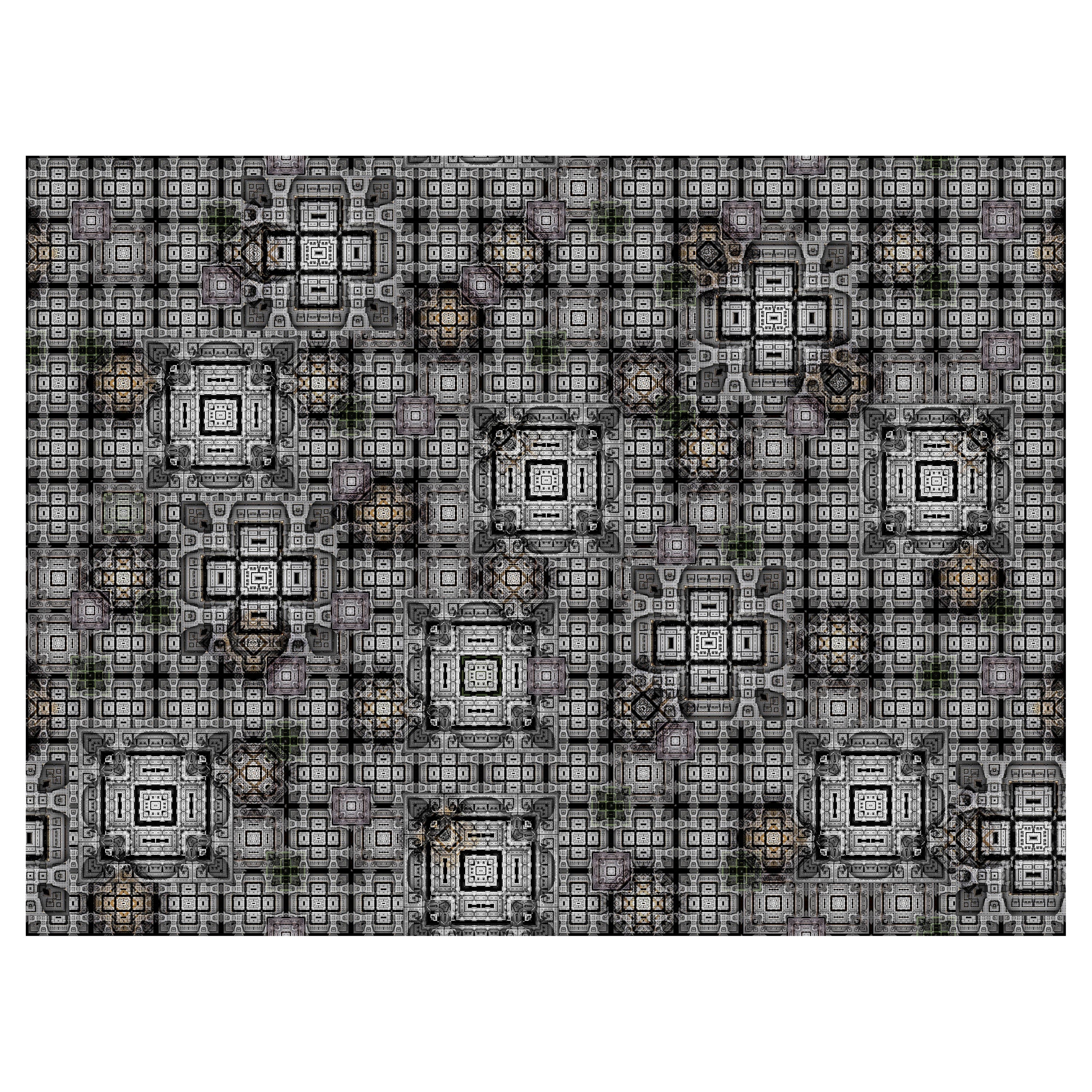 Moooi S.F.M. #078 Schwarzer & weißer Broadloom-Teppich in niedrigem Polyamide in Schwarz im Angebot