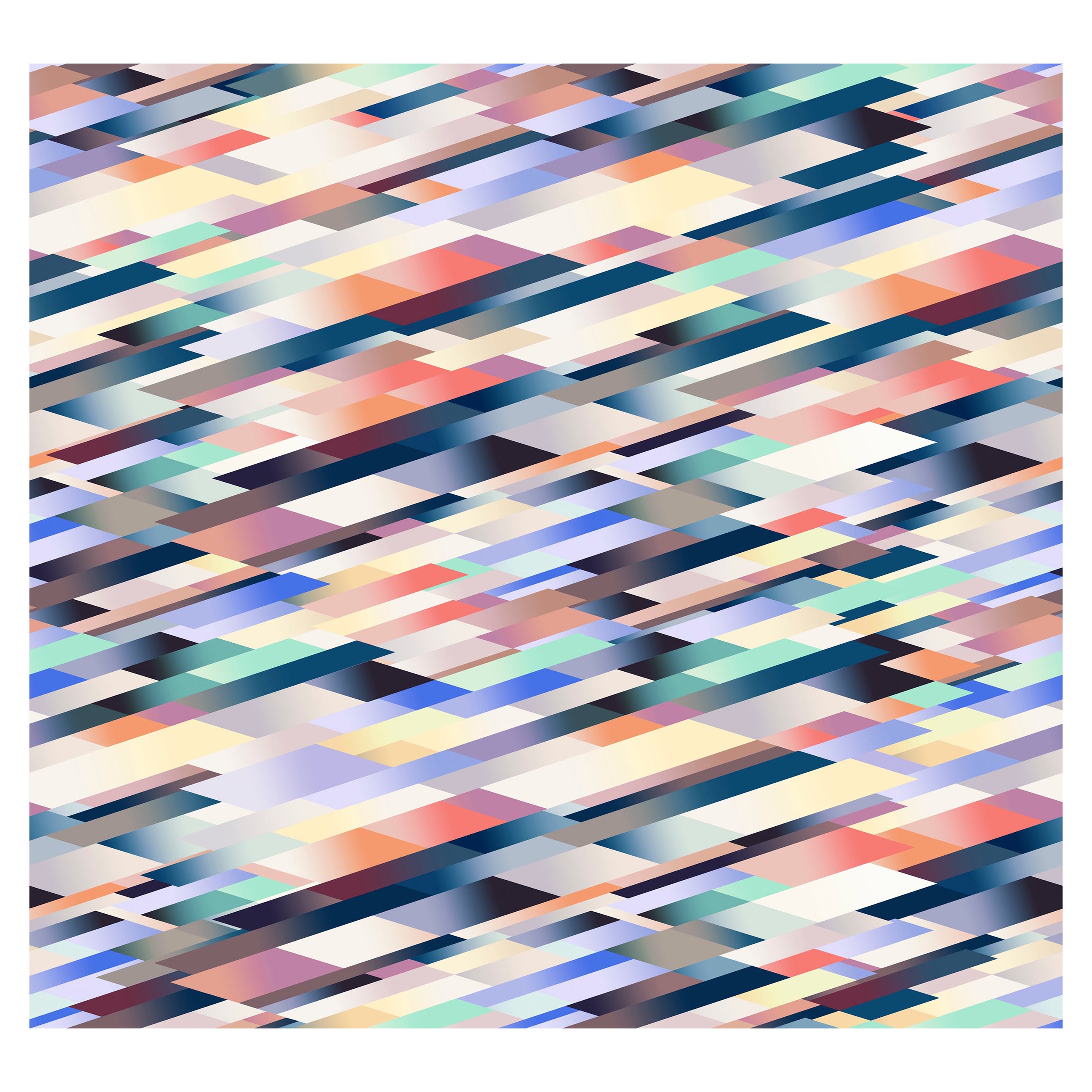 Moooi Diagonaler Teppich mit Farbverlauf in Rosa aus weichem Polyamid-Garn von Kit Miles im Angebot