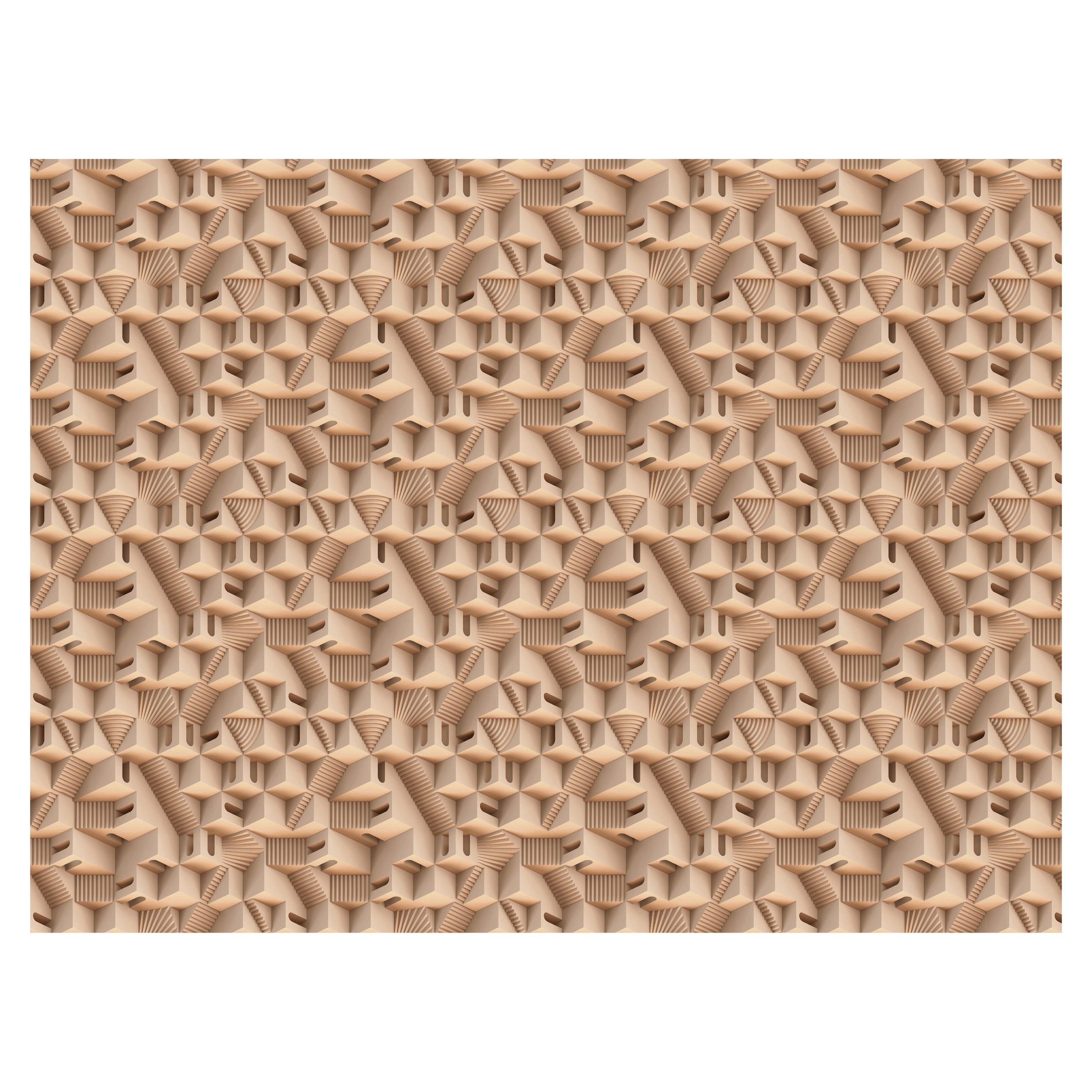 Moooi Large Maze Puglia Rectangle Rug in Low Pile Polyamide by Note For Sale