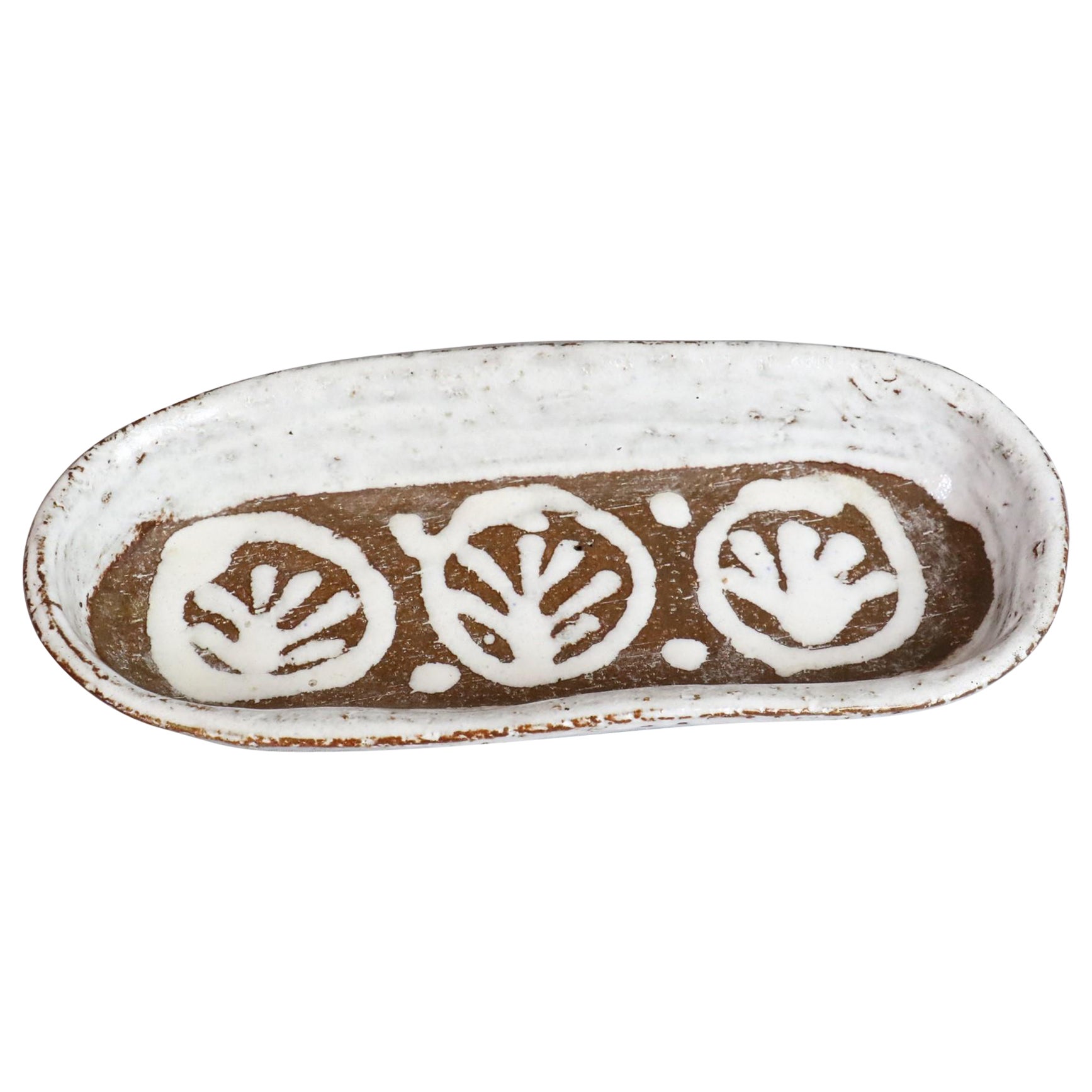 Mid-Century French Ceramic Tray by Albert Thiry, 1960s  For Sale