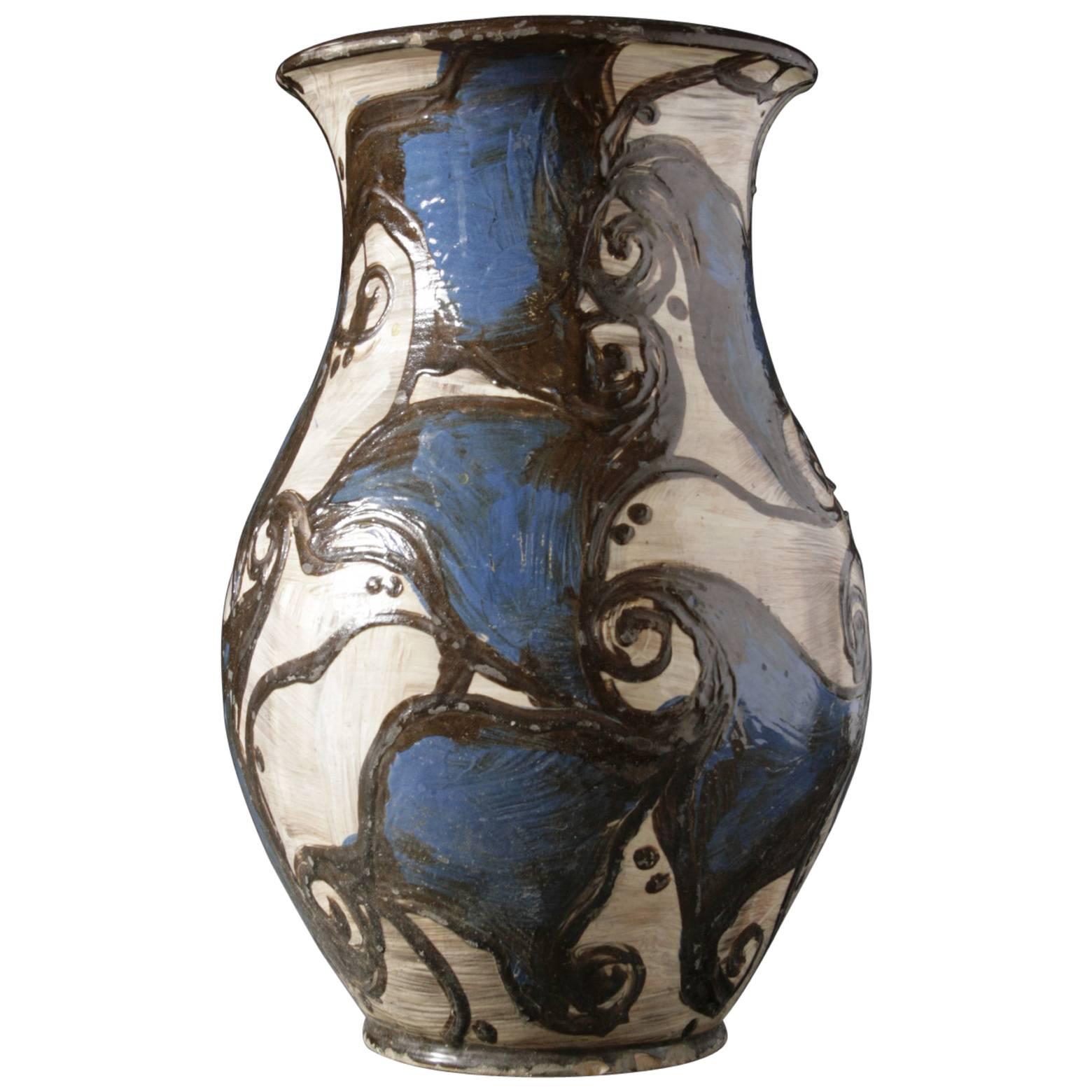 Large Early 20th Century Vase by Kahler Keramik For Sale