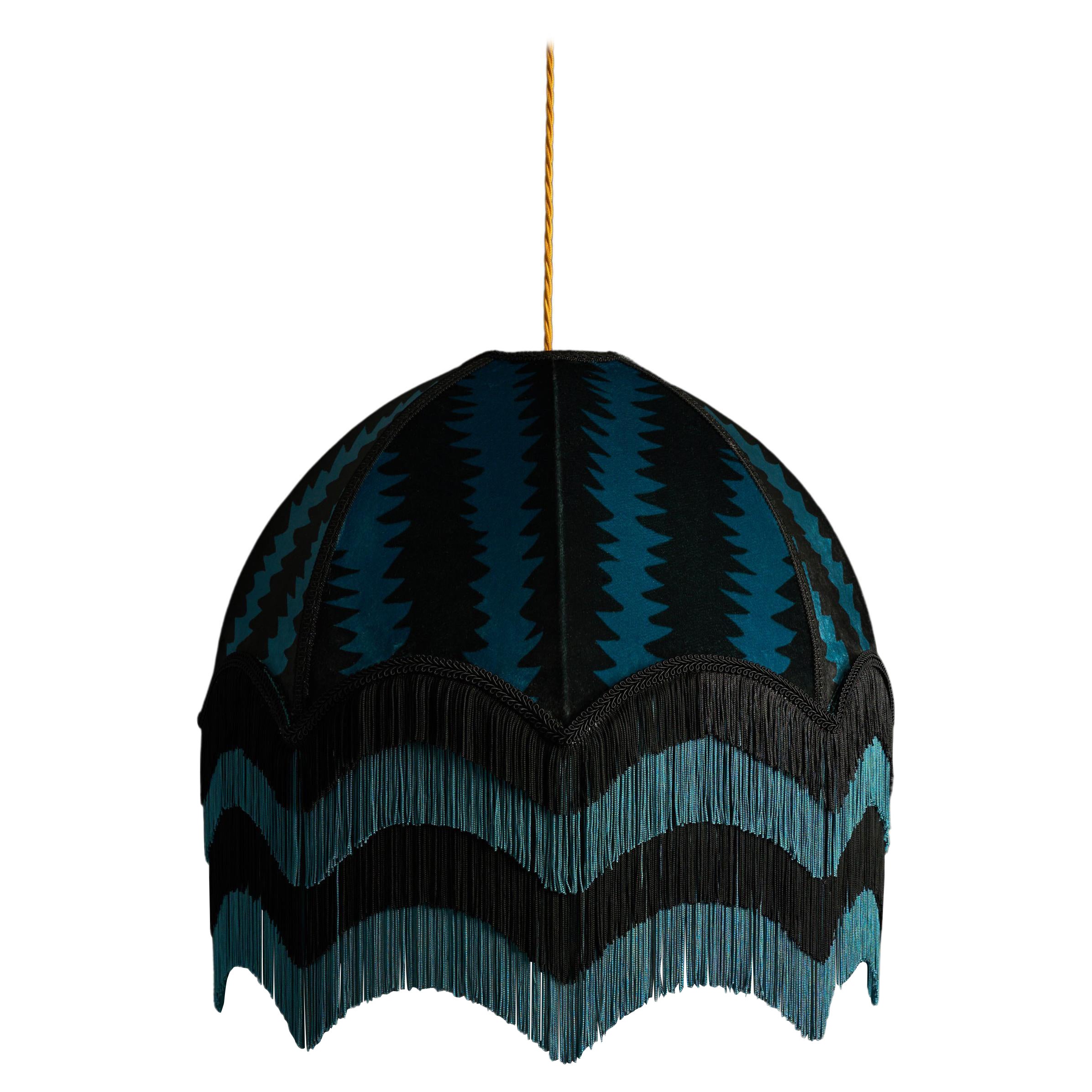 Fitz Lampshade with Fringing - Medium (16") For Sale