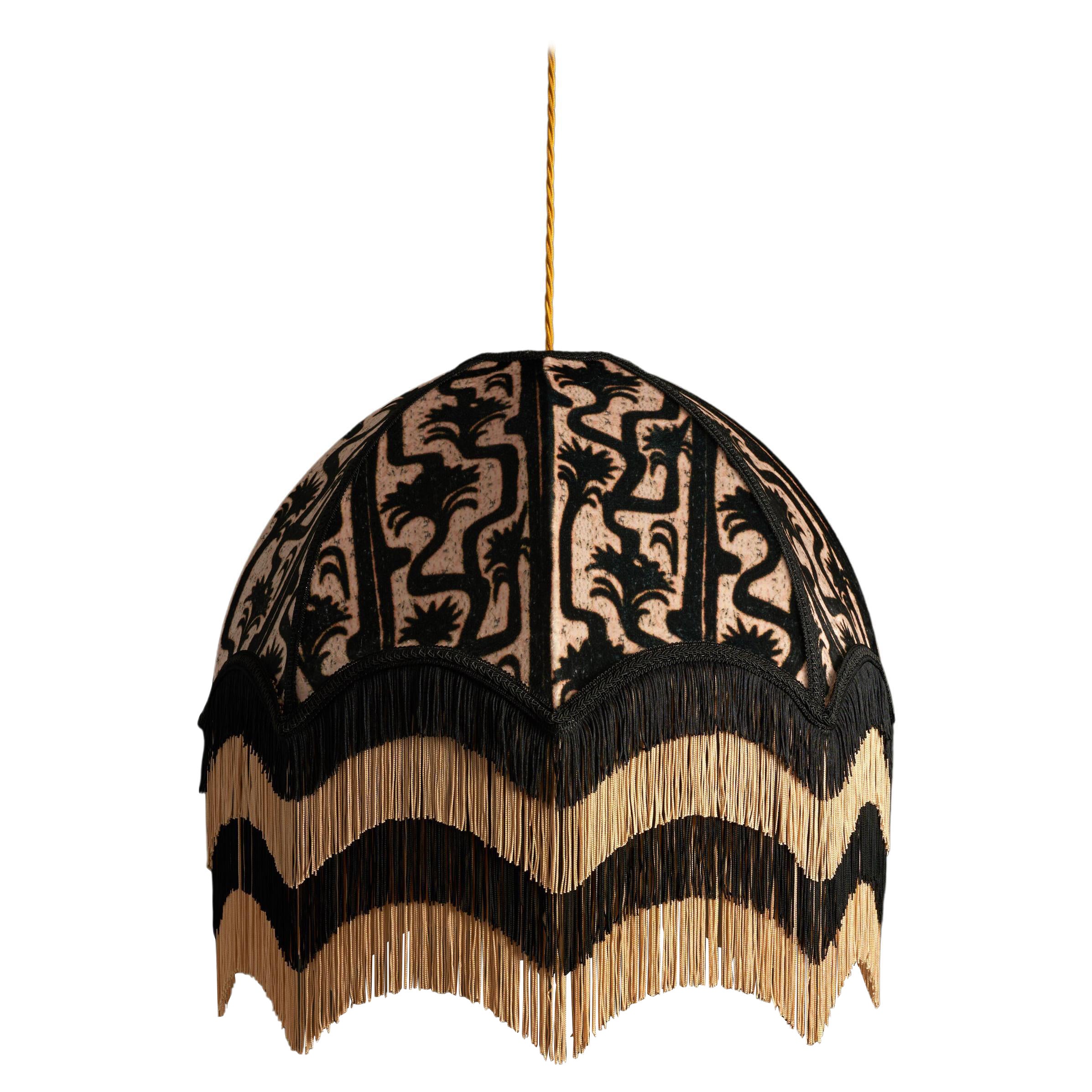 Puzzle Lampshade with Fringing - Large (18")