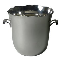 Vintage French Silver Plated Champagne Bucket / Wine Cooler by Ercuis, Paris