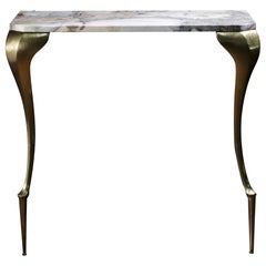 Art Nouveau Bronze & Marble Console Table from Costantini, Lychorinda, In Stock