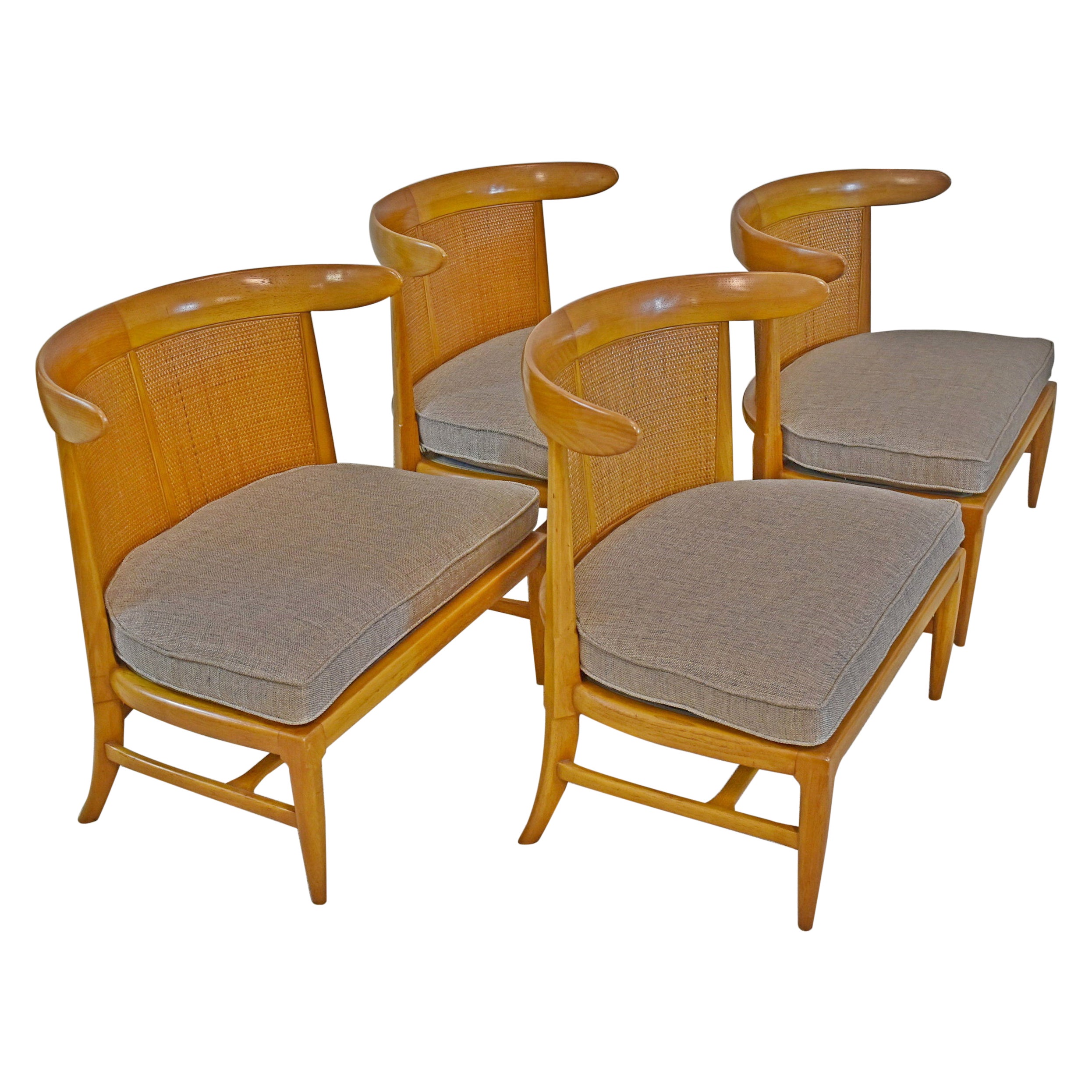 Set of 4 Tomlinson Sophisticate Slipper Chairs For Sale