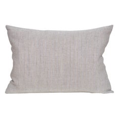 Luxury Retro Irish Linen Pillow by Katie Larmour Couture Cushions Blue Stripe