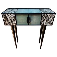 Vintage Shagreen & Seashell Cabinet by R & Y Augousti