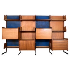 Vintage Mid-Century Modern Modular Wood Bookcase from 50s