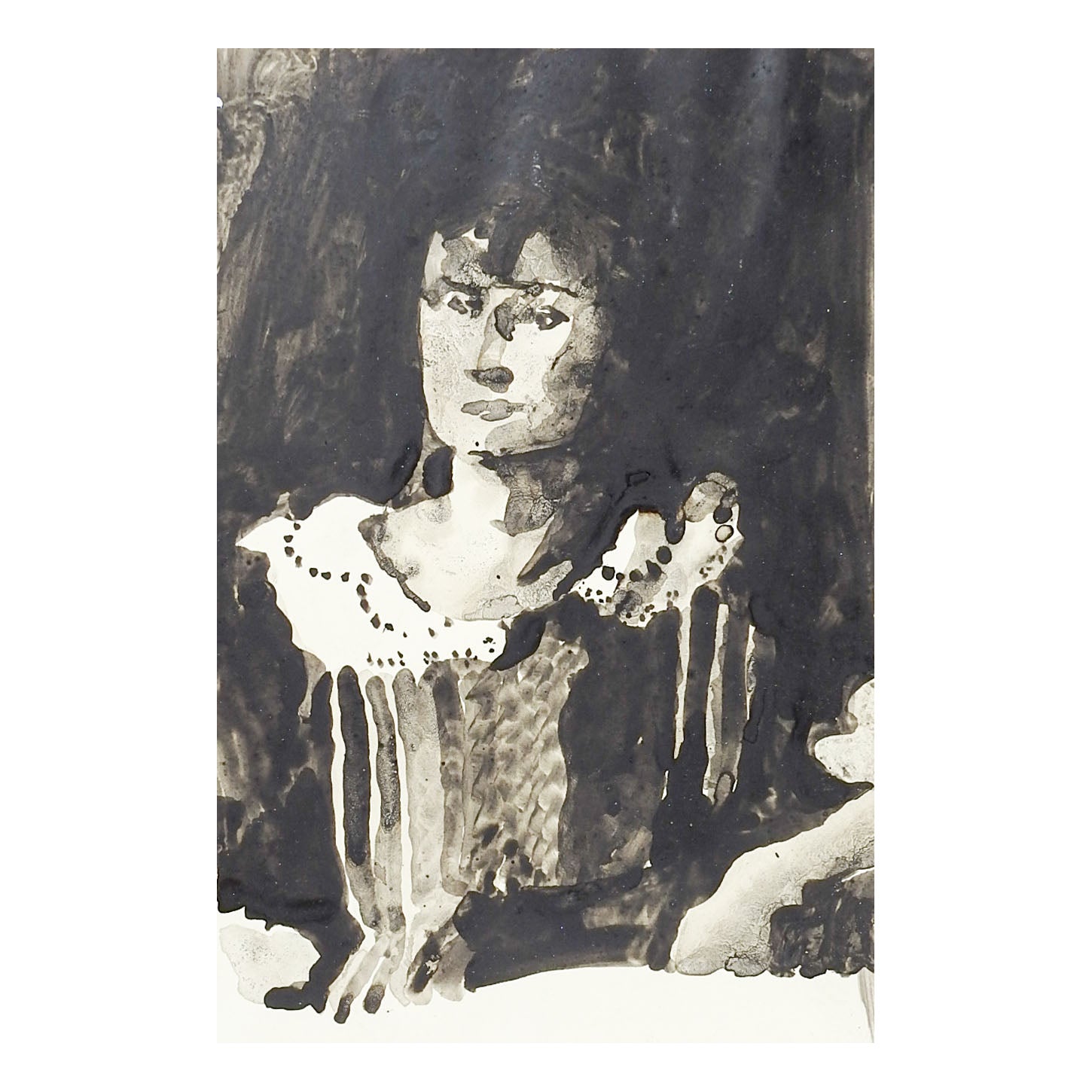 Peinture de portrait impressionniste de Marilyn Lanfear de la fin du XXe siècle