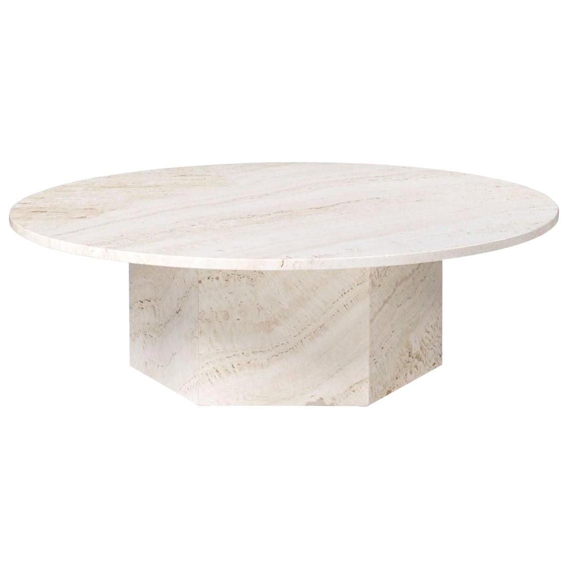 Grande table épique en travertin de Gamfratesi pour Gubi en vente