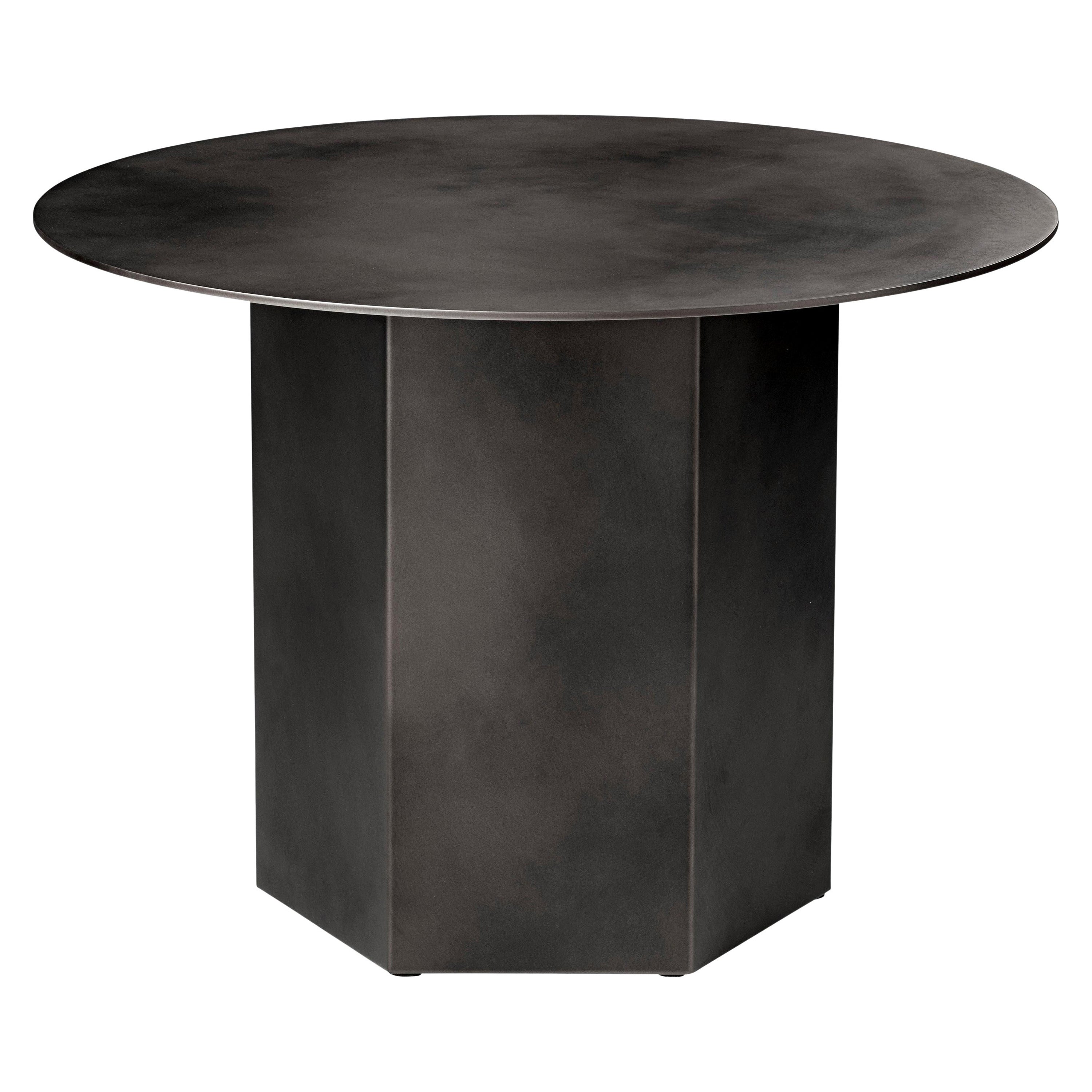 Kleiner Couchtisch „Epic“ aus Stahl in Misty Grey von Gamfratesi für Gubi