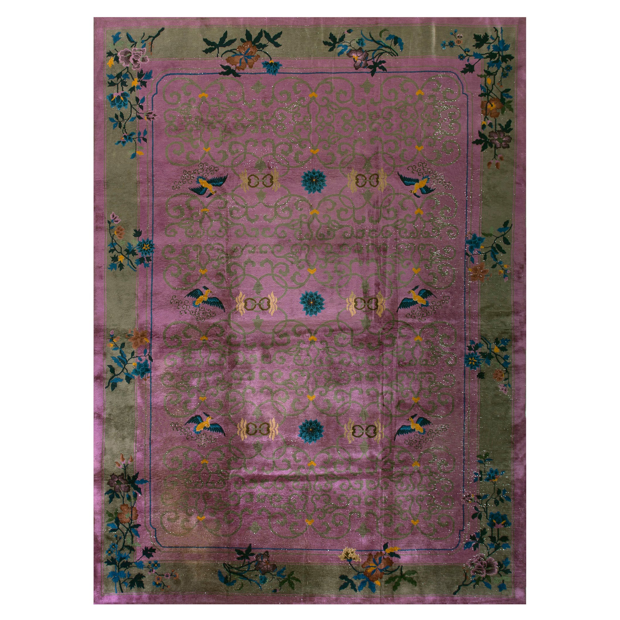 1920s Chinese Art Deco Carpet ( 9' 9'' x 13' 8'' - 295 x 415 cm )  For Sale