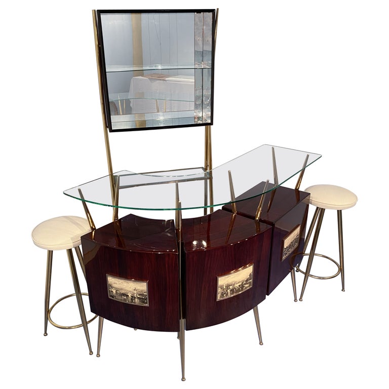 Chariot à Thé En Chêne Vintage – Mid-Century – Tiroir – Table à Cocktails