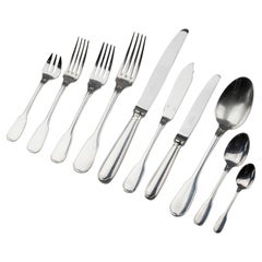 60-Piece Set of Silver Plated Flatware by Christofle Model Versailles