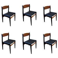 Used Set of 6 Dining Danish Modern Mid Century Chairs