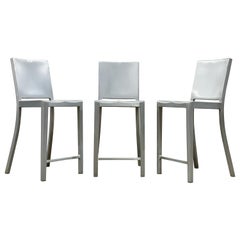 Philippe Starck + Emeco Hudson Barstools in Brushed Aluminum, Counter Height