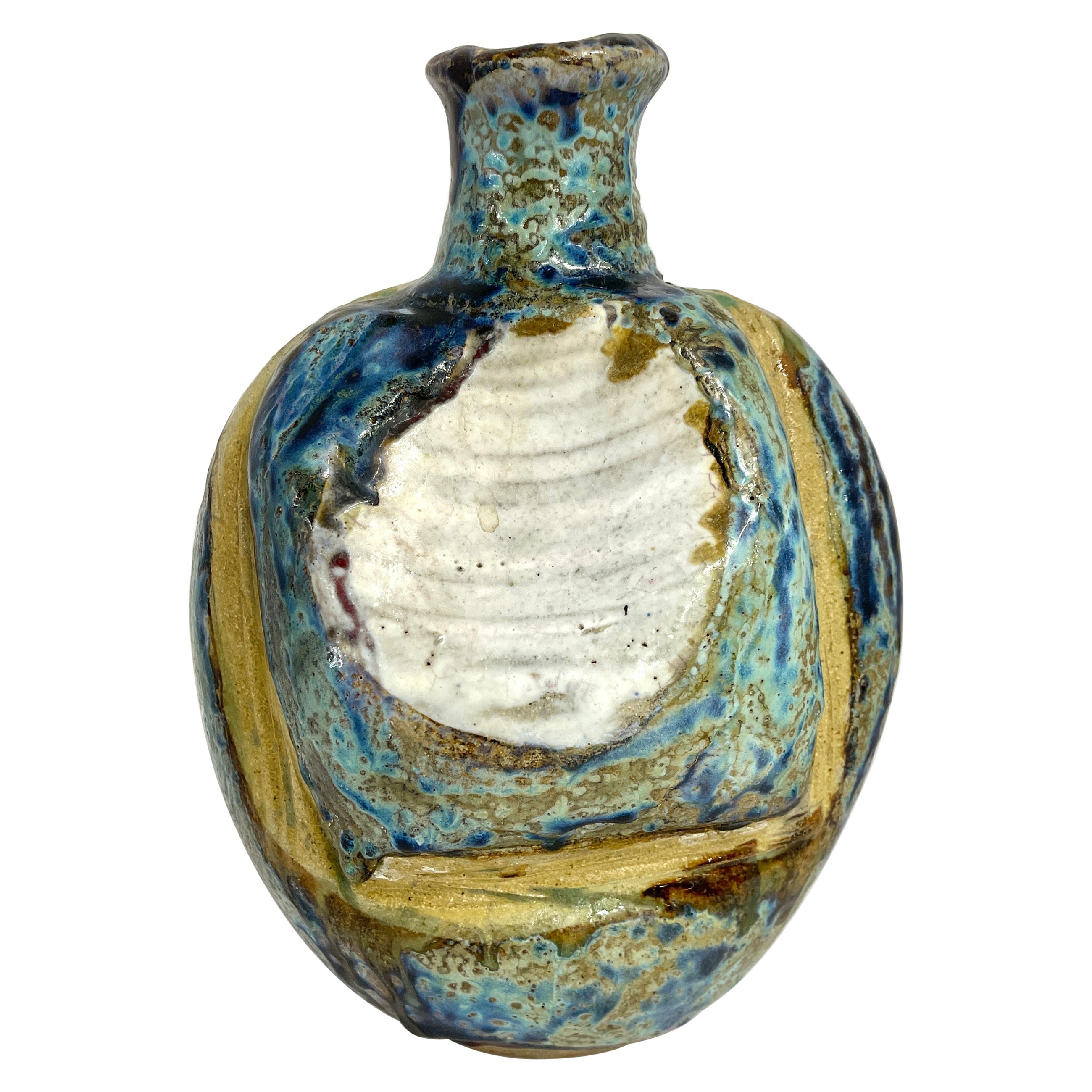 Henry Halem Signed Pottery Vase For Sale