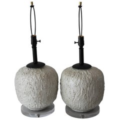Pair of Studio Made Ceramic Lamps