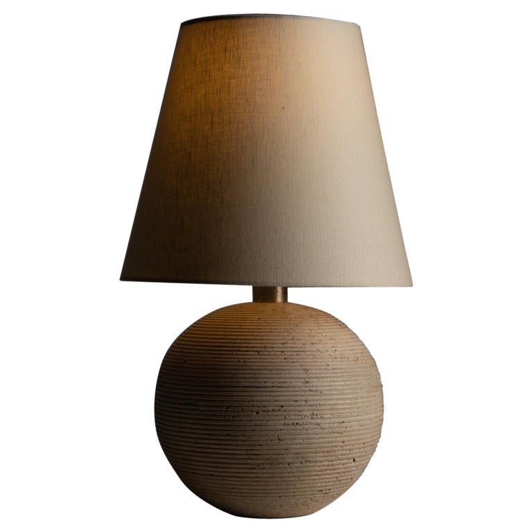 Travertine Table Lamp at 1stDibs
