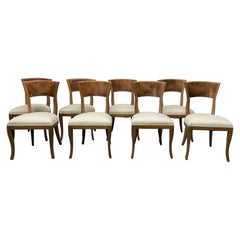 Set of 8 Biedermeier Style Dining Chairs