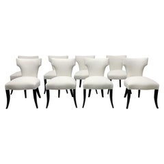 Set of 8 Klismos Style Dining Chairs
