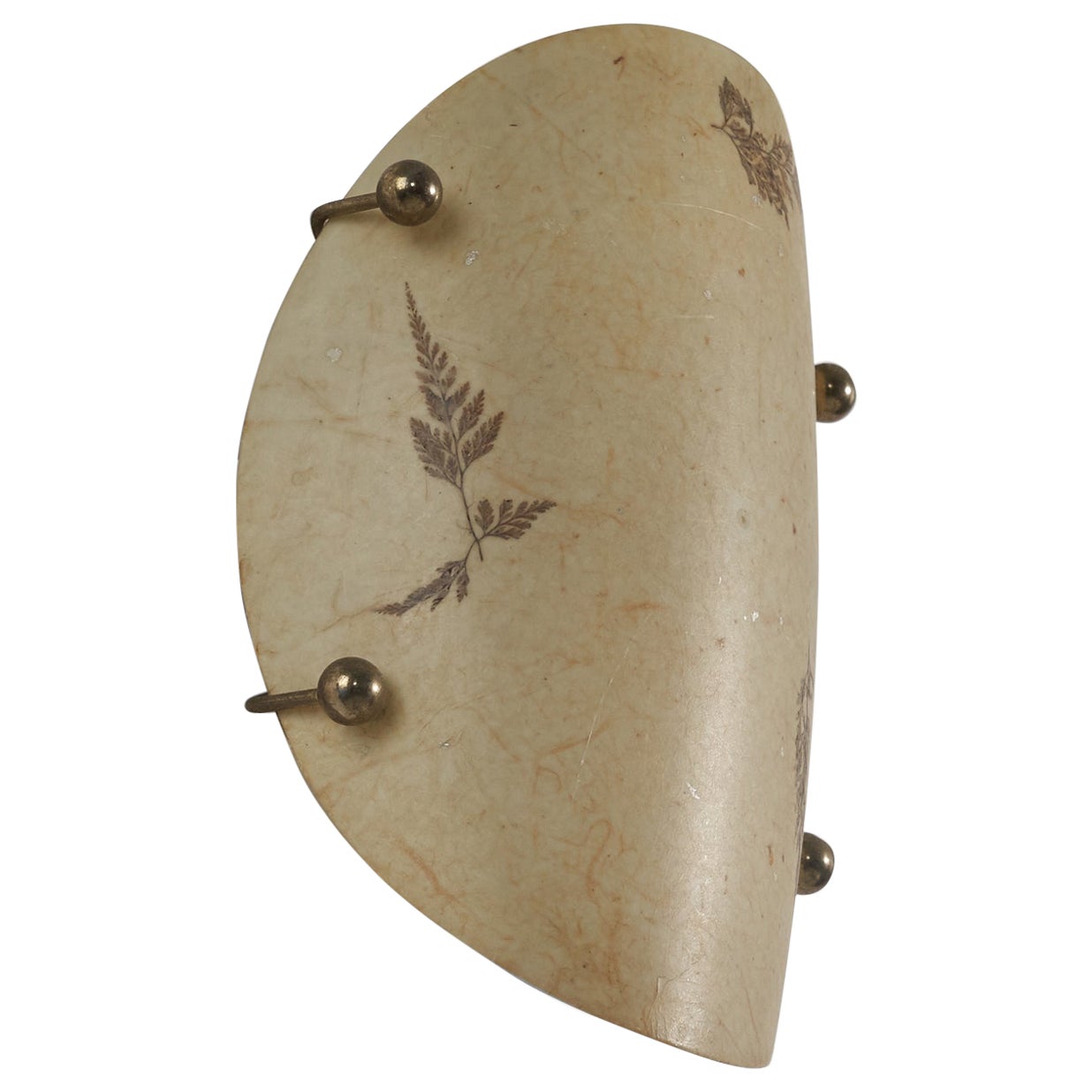 American Designer, Wall Light, Brass, Fiberglass, United States, c. 1950s For Sale