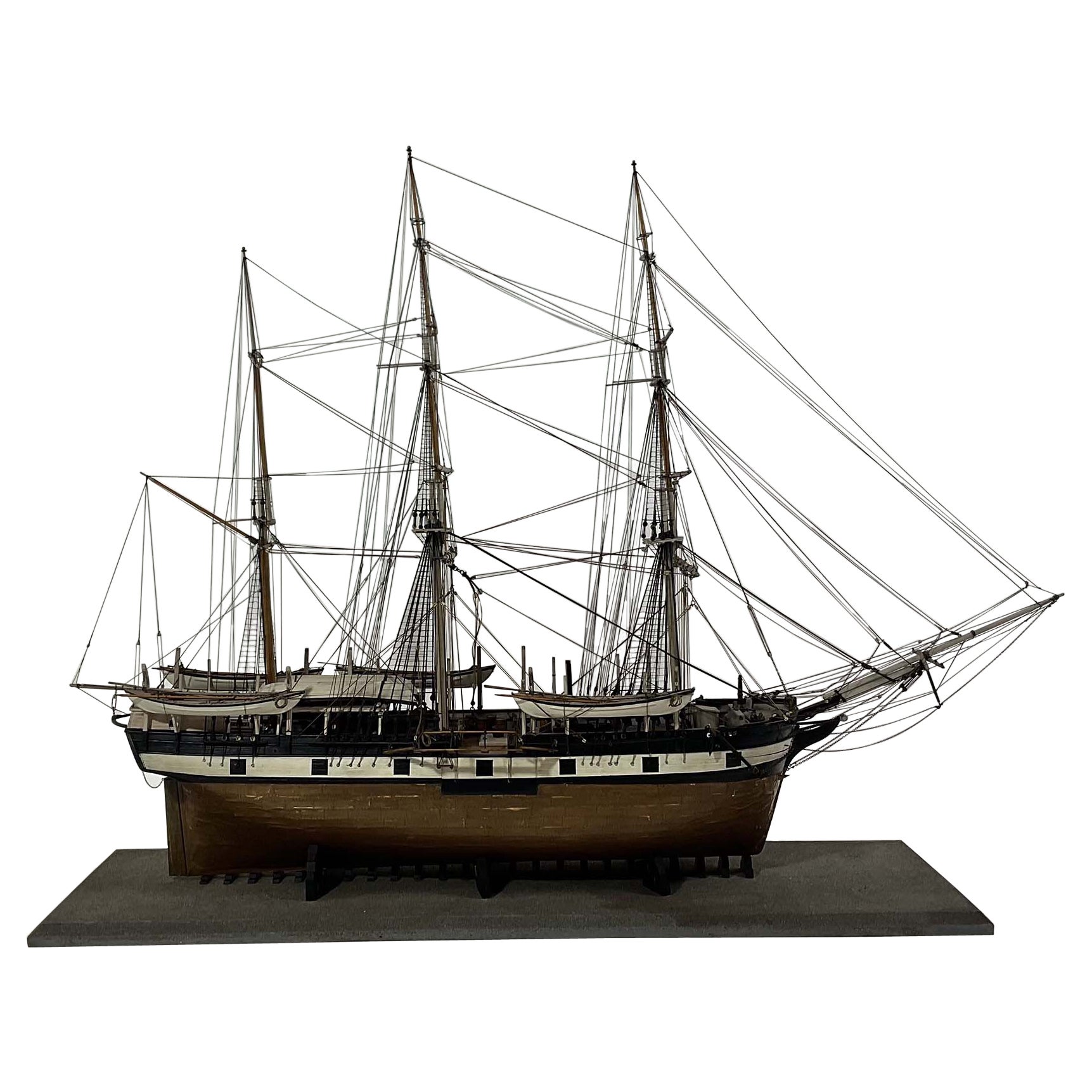 New Bedford Whale Ship Model Of "Cortez" For Sale